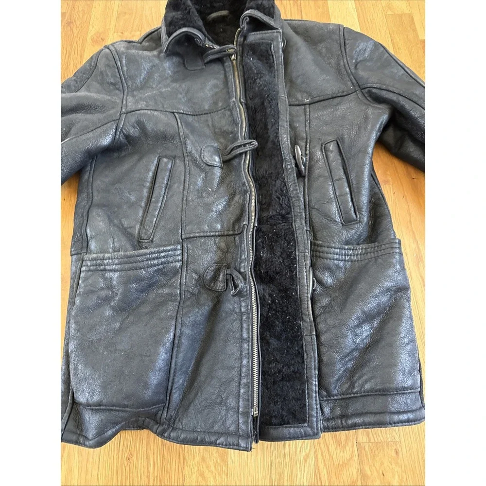 Men's Custom Made Sheepskin Leather Coat Size M/L.‎ Beautiful